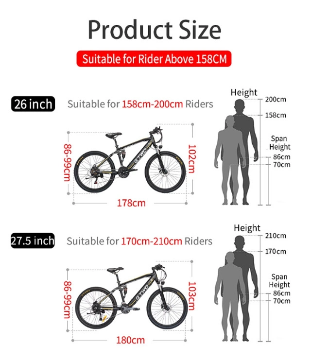 OEM 29 Inch 27.5 Inch Electric Bike with Colorful GPS Ebike Computer Calculate Calories