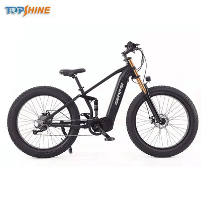Fat Tyre Electric Mountain Bicycles With 500W 48V Bafang Mid Driver Motor
