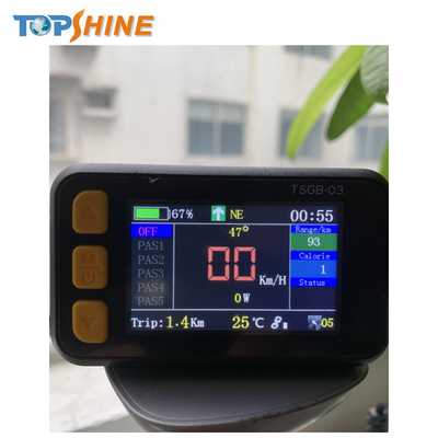 General Protocol Electric Bike Speedometer GPS LCD Display With Bluetooth RFID System