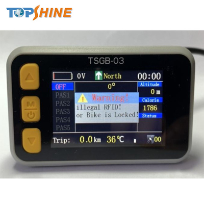 Mini Waterproof Colorful Ebike GPS Tracking Device Lcd Display With Temperature Detection