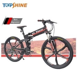OEM Electric Folding Bike Lightweight Womens Electric Mountain Bike With Colourful LCD Display