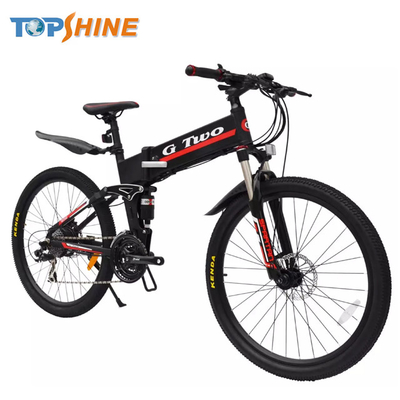 CE Full Suspension Foldable Electric Bike With Altitude Temperature Detection