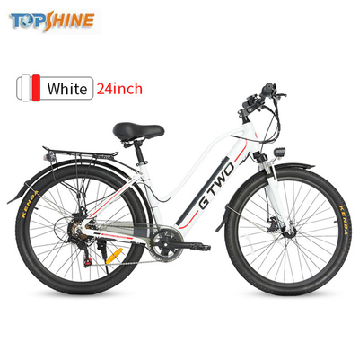 24&quot; City Commuter Ebike Women'S Electric City Bike With Speedometer 350W 48V Removable Battery
