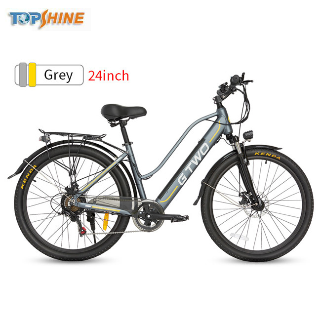 350W Motor 24&quot; City Electric Bicycle Commuter Electric Bike With Motion Evaluation System