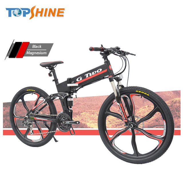 Front Disc Brake Folding Electric Bike With GPS Bluetooth Speaker